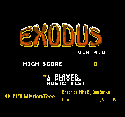 Exodus - Journey to the Promised Land (USA) (Unl) (v4.0) Title Screen